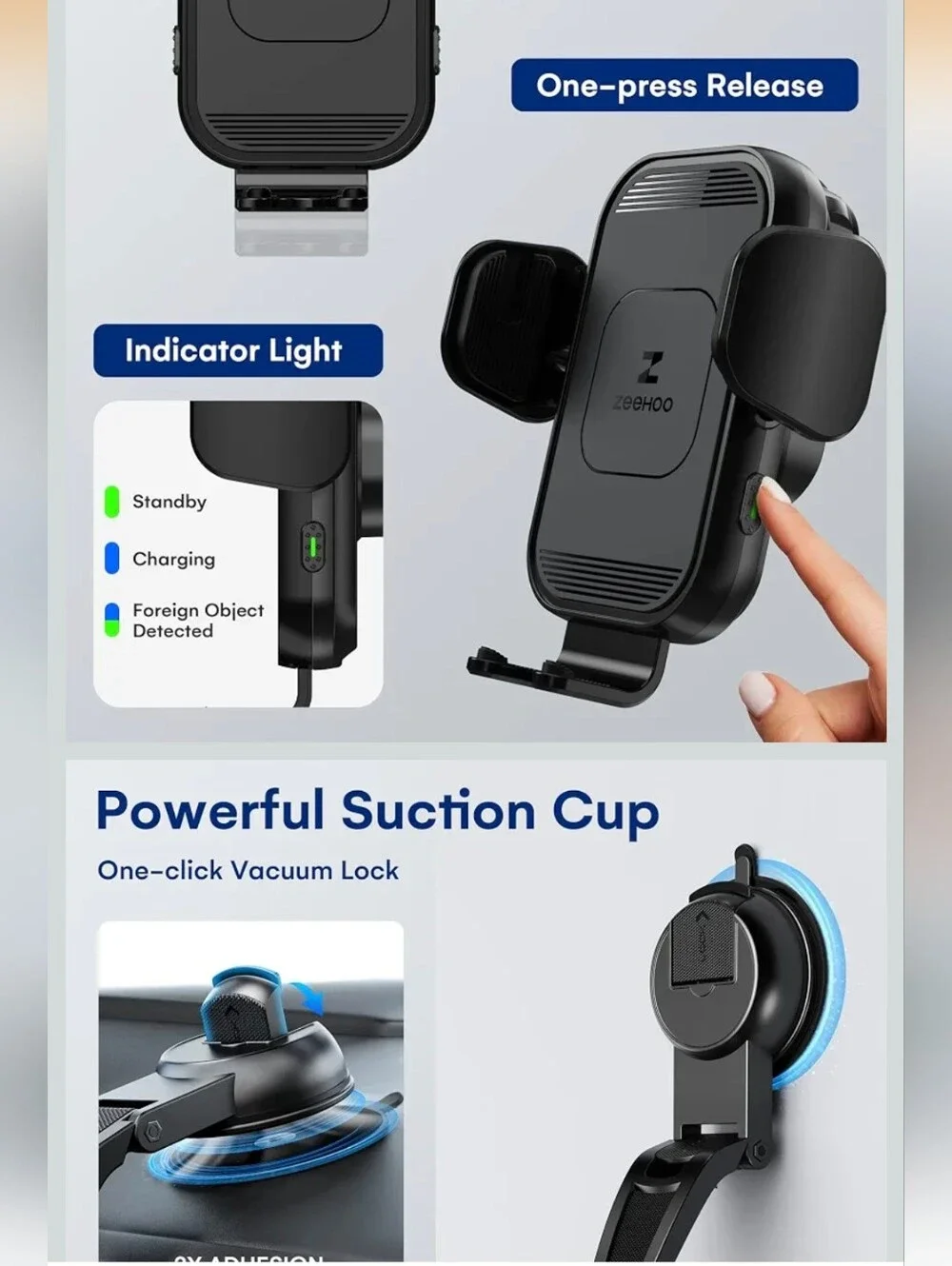 Zeehoo Fast Wireless Car Charger